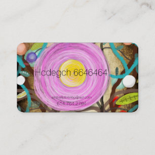 Template Pink Poppy Business Card