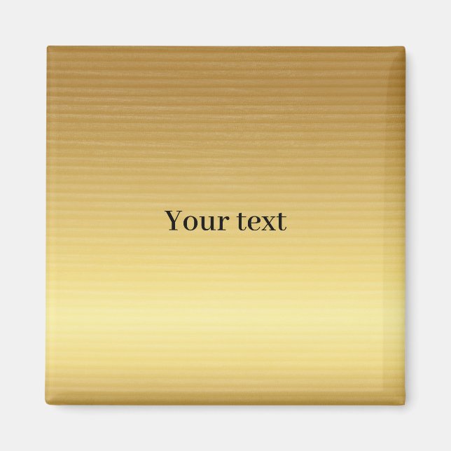 Template, plain gold background magnet (Front)