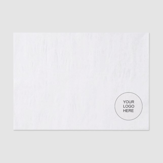 Template Promotional Upload Business Logo Here Tissue Paper (Front)