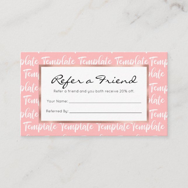TEMPLATE REFERRAL CARD (Front)