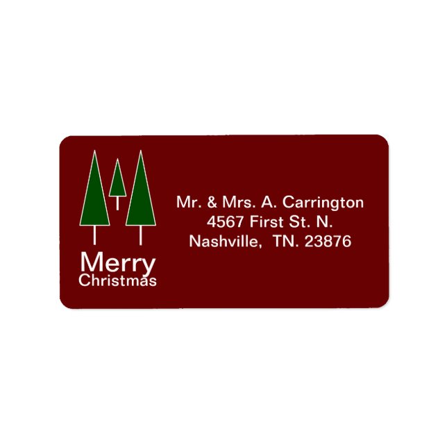 TEMPLATE.  Return Address Label (Front)