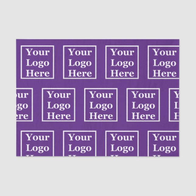 Template Royal Purple Your Logo Here Tissue Paper (Front)