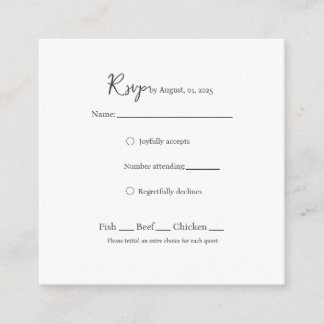 Template RSVP Card