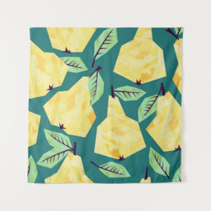 Template seamless pattern with pears. Watercolor e Tapestry
