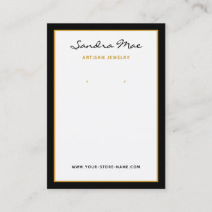 TEMPLATE Simple Earring Jewellery Display Card