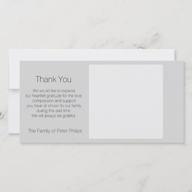 Template Sympathy Thank you Add favourite image 2 (Front)