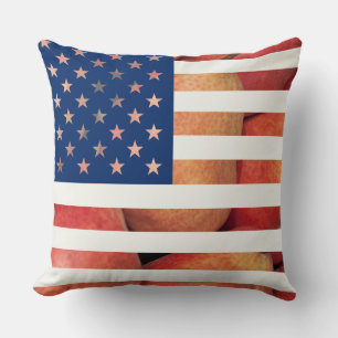 Template United States of America USA Pears Flag Cushion