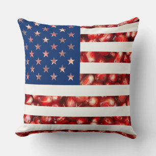 Template United States of America USA Pomegranate Cushion