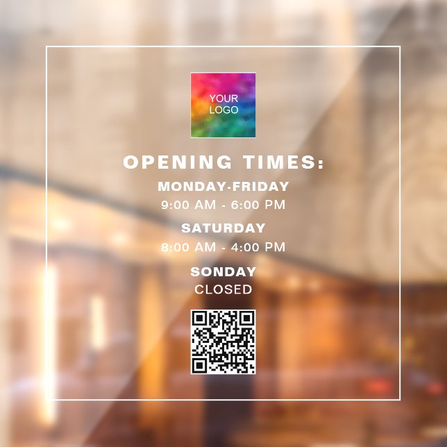 Template Upload Business Logo QR Code Open Hours (Sheet 2)