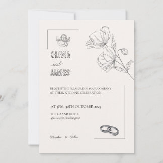 TEMPLATE WEDDING INVITATIONS ONLINE with border