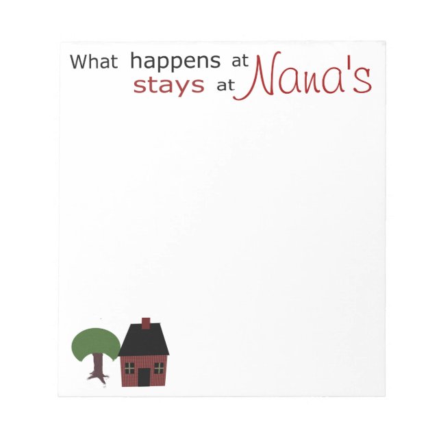 Template: What Happens at ...Stays at.... Notepad (Front)