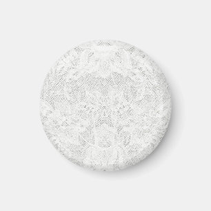 Template - White Lace Background Magnet