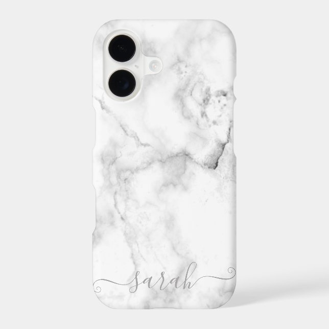Template White Marble Pattern Case-Mate iPhone Cas (Back)