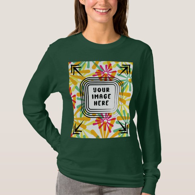 Template Women's Basic Long Sleeve Personalised T-Shirt (Front)