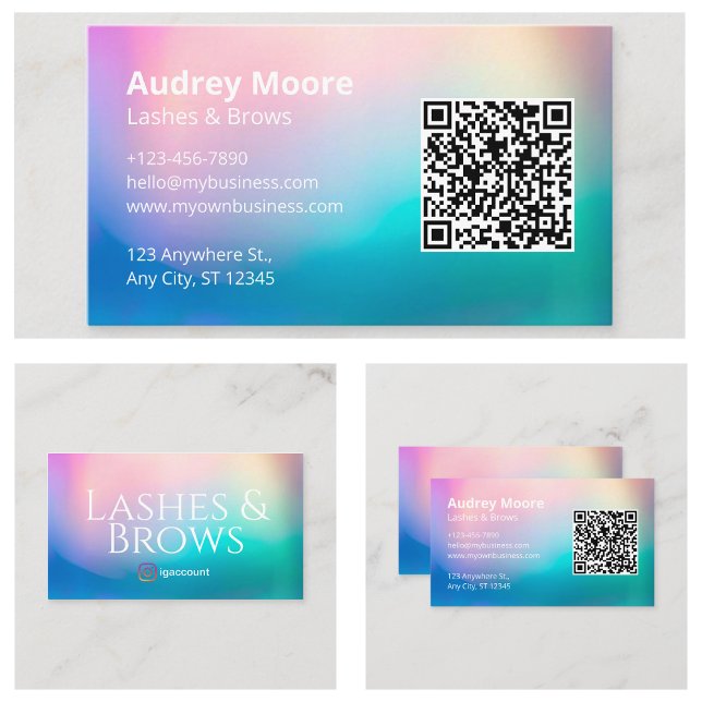 Templates Eyelash QR Code Business Card (Templates Eyelash QR Code Business Card
)