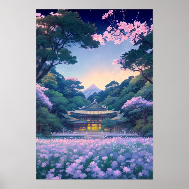 Temple at the Edge of the Forest Poster (Front)