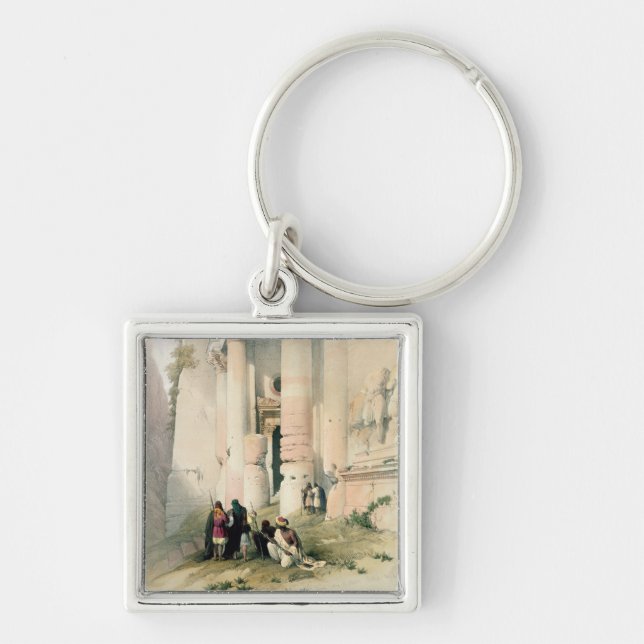Temple called El Khasne, Petra, March 7th 1839, pl Key Ring (Front)