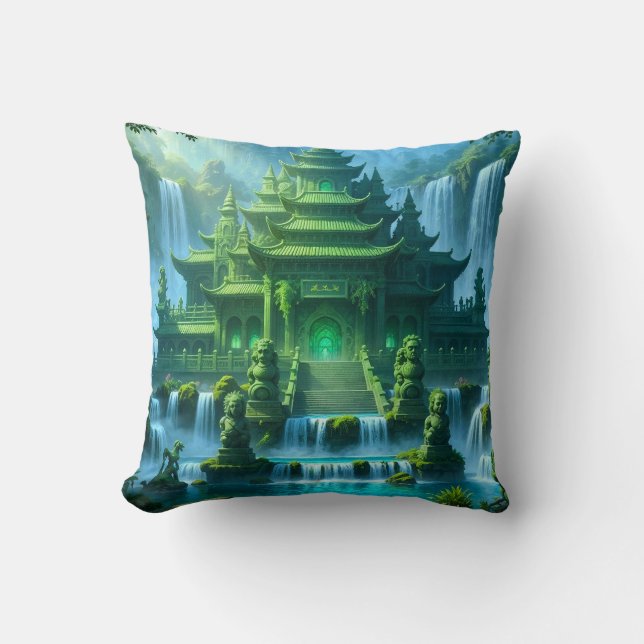 Temple Castle of the Secret Jade Throne Cushion (Front)