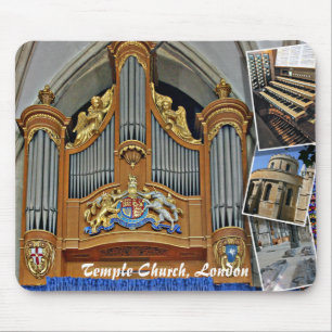 Temple Church, London, England pipe organ mousepad