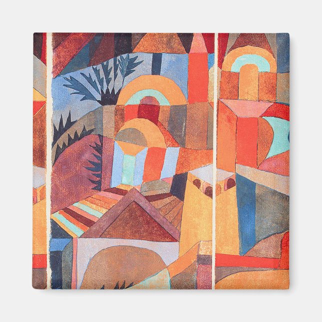 Temple Gardens (1920) by Paul Klee Magnet (Front)