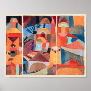 Temple Gardens Paul Klee Poster