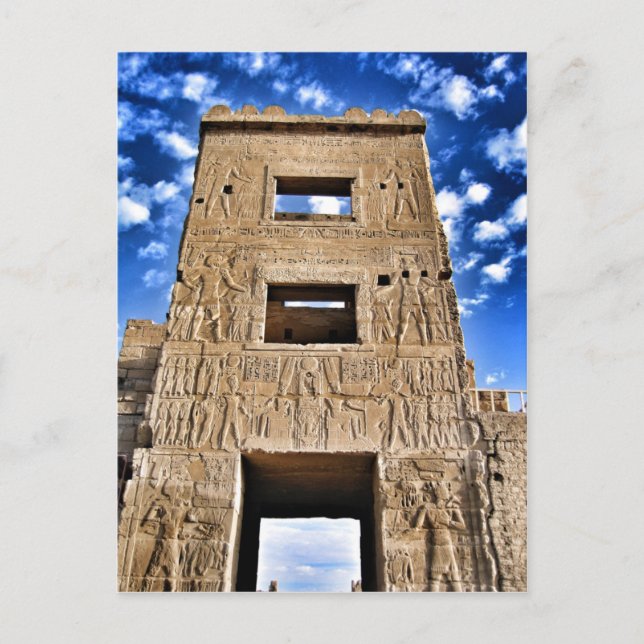 Temple gate and blue sky in Egypt Postcard (Front)