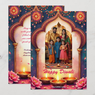 Temple Glow Diwali Greeting Card