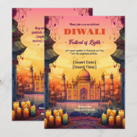 Temple Glow Diwali Invitation