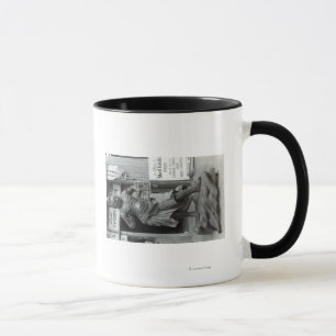 Temple Guard Statue at Pacific Curio Shop, Mug