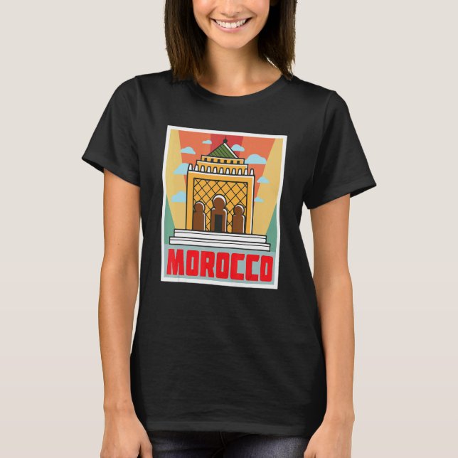 Temple Morocco African Souvenir Moroccans Gibralta T-Shirt (Front)