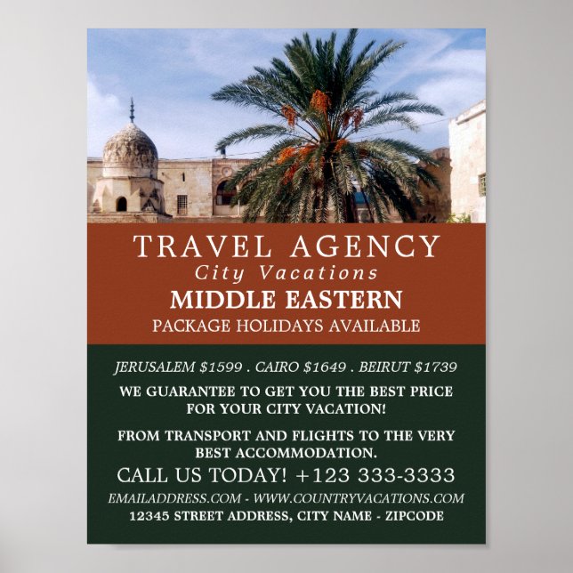 Temple Mount, Jerusalem, Travel Agency Advertising Poster (Front)