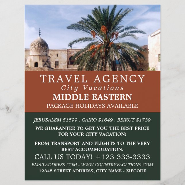 Temple Mount, Jerusalem, Travel Agency Fly Flyer (Front)