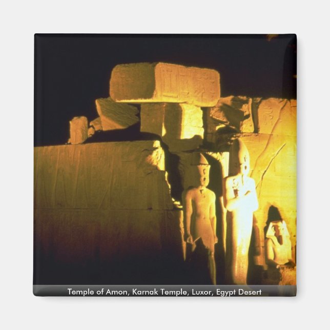 Temple of Amon, Karnak Temple, Luxor, Egypt Desert Magnet (Front)