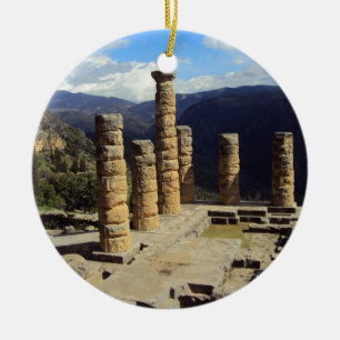 Temple of Apollo – Delphi Ceramic Tree Decoration
