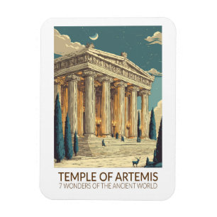 Temple of Artemis Seven Wonders of the World Art Magnet