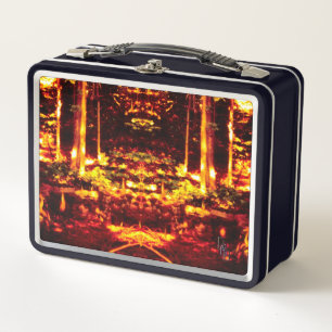 Temple of Fire Metal Lunch Box