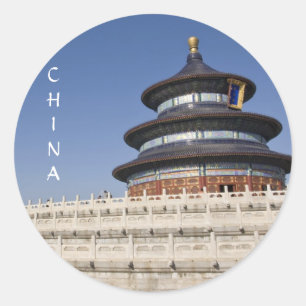 Temple of Heaven in Beijing Classic Round Sticker