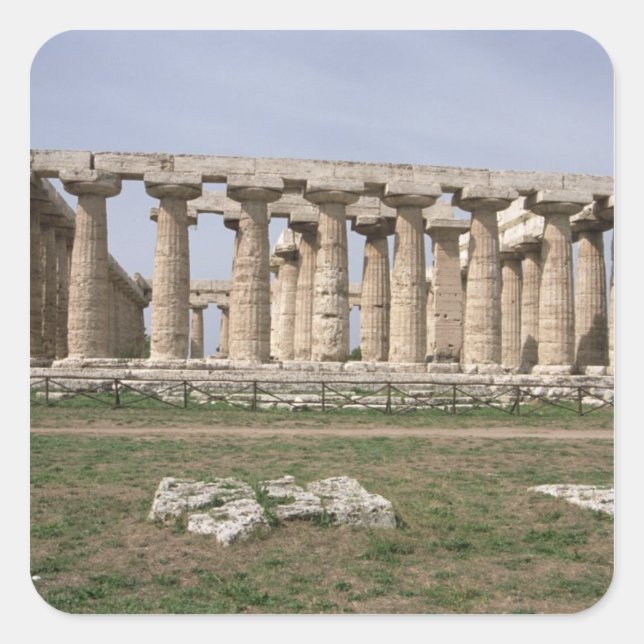 Temple of Hera I Square Sticker (Front)