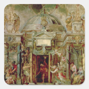 Temple of Janus, 1630s Square Sticker