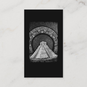 Temple of Kukulcán Mayan Pyramids Aztec Calendar Business Card
