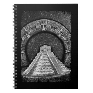 Temple of Kukulcán Mayan Pyramids Aztec Calendar Notebook