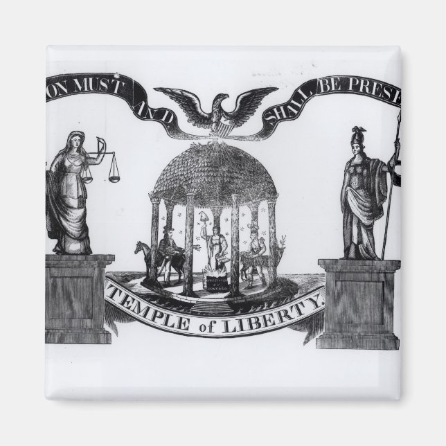 Temple of Liberty, 1834 Magnet (Front)