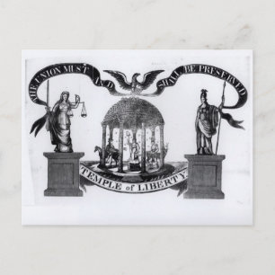 Temple of Liberty, 1834 Postcard