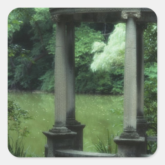 Temple of Love at the Old Westbury Gardens Square Sticker (Front)