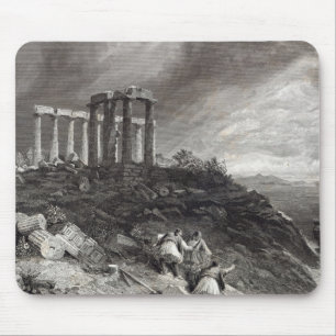 Temple of Minerva Sunium, engraved by J. Saddler Mouse Pad
