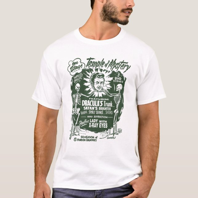 Temple of Mystery Spook Show Poster T-Shirt (Front)