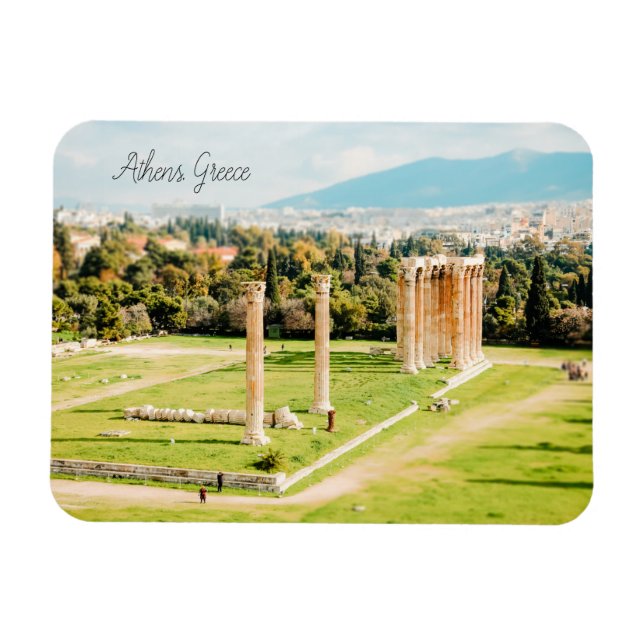 Temple of Olympian Zeus Athens – Ancient Greek  Magnet (Horizontal)