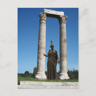 Temple of Olympian Zeus (Athens)-Gate with godess Postcard