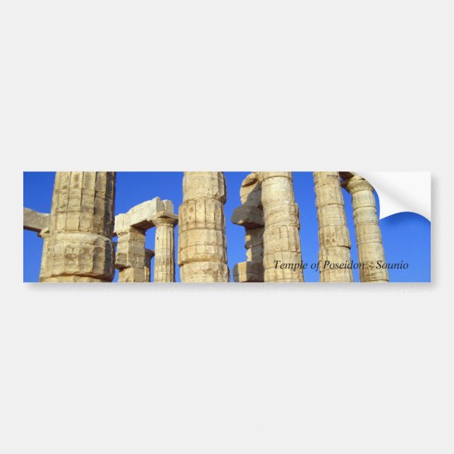Temple of Poseidon - Sounio Bumper Sticker (Front)