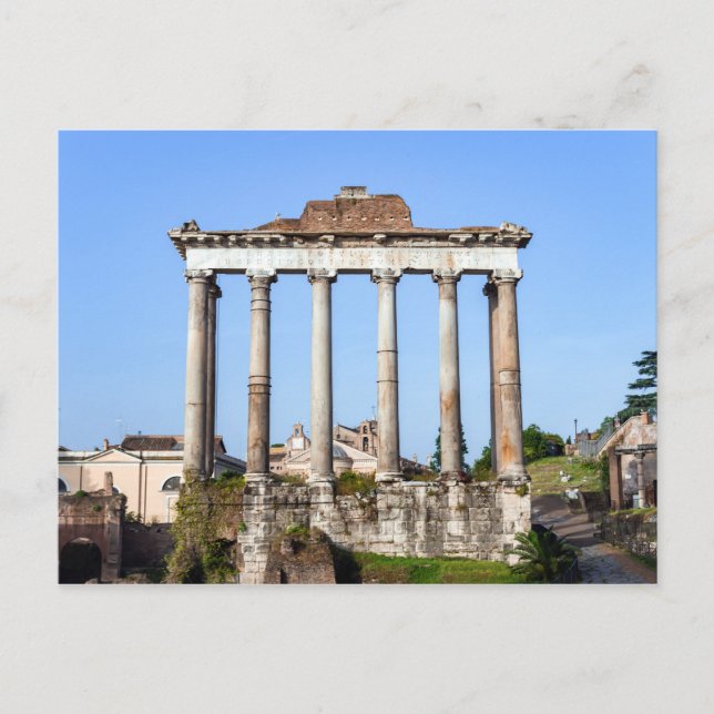 Temple of Saturn in the Roman Forum - Rome, Italy Postcard (Front)